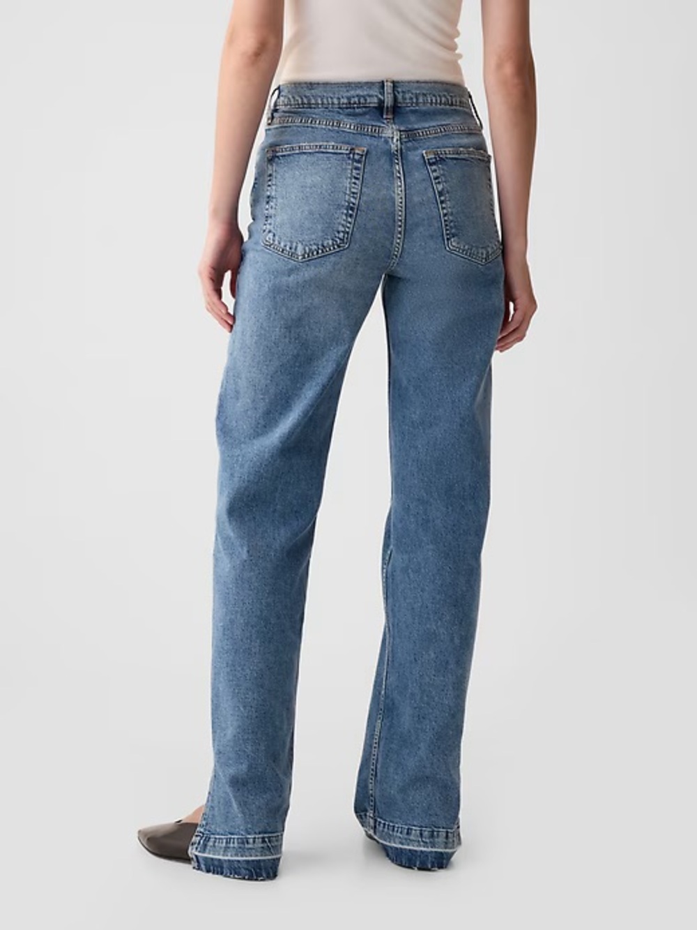 Gap Jeans Womens 29 8 90s Loose Mid Rise Raw Hem - Picture 11 of 11